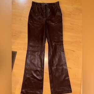Aritzia Babaton Faux Leather Publish Pant
